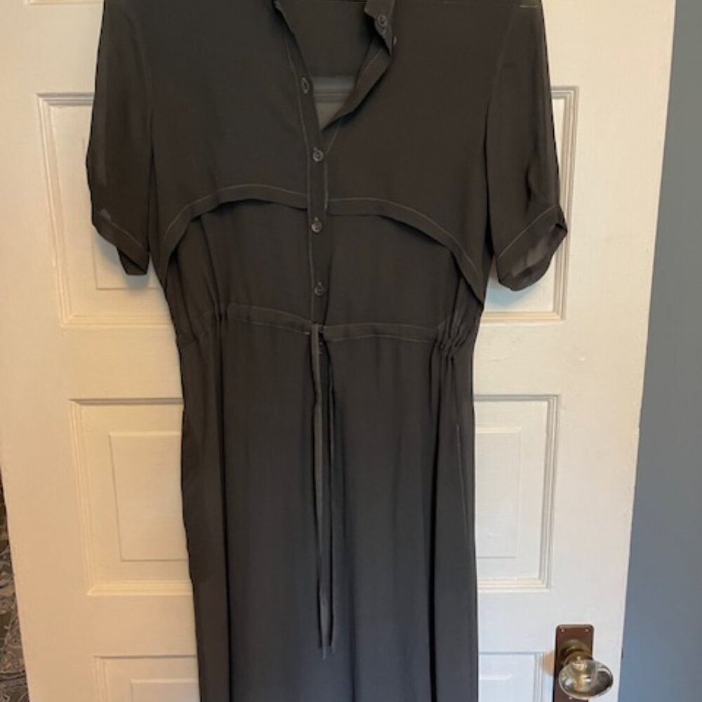 sheer green silk dress